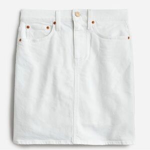 NWOT Jcrew Denim Skirt in White